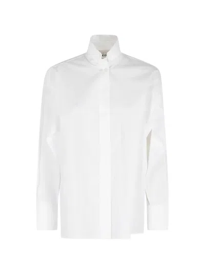 Semicouture Juana Open Back Shirt In White