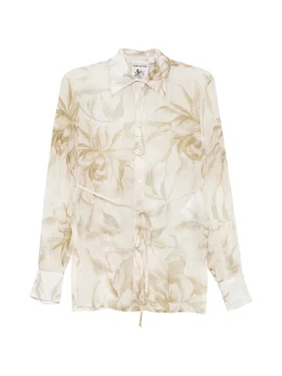 Semicouture Juana Printed Shirt In White