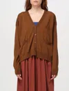 SEMICOUTURE CARDIGAN SEMICOUTURE WOMAN COLOR BROWN,F52457032