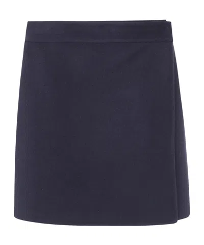 Semicouture June Double Layers Miniskirt In Black