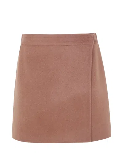 Semicouture June Wrap-style Mini Skirt In Pink