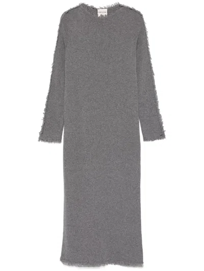 Semicouture Justine Maxi Dress In Grey