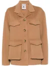 Semicouture Katrina Wool Coat In Beige