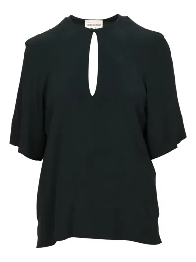 SEMICOUTURE KEYHOLE-NECKLINE TOP