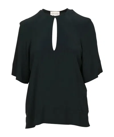 SEMICOUTURE KEYHOLE-NECKLINE TOP