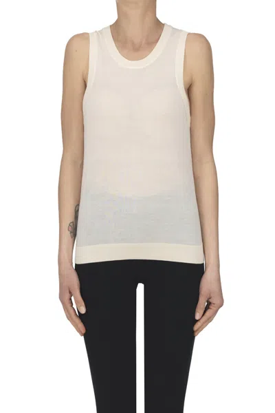 Semicouture Knitted Top In White