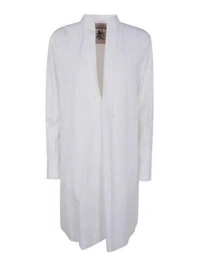 Semicouture Vestido Midi - Blanco In White