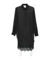 Semicouture Lace-trimmed Shirt In Black
