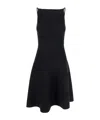 Semicouture Mini Black Dress With Open Back In Black