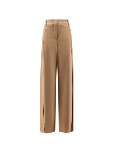 Semicouture Laila Side-slit Wide-leg Trousers In Multi