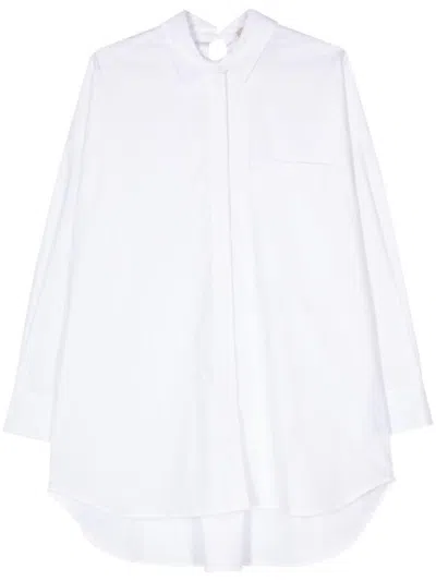 Semicouture Lara Oversized Cotton Shirt In White
