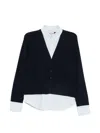 Semicouture Layered-effect Cardigan In Multi
