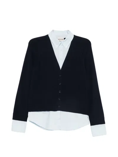 Semicouture Layered-effect Cardigan In Multi