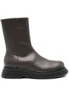 Semicouture Woman Ankle Boots Dark Brown Size 8 Leather In Brown