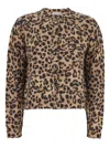 Semicouture Leopard-print Button-up Cardigan In Animal Print