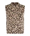 Semicouture Semi Couture Frederique Pattern Sleeveless Vest In Neutral