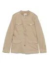 Semicouture Long Sleeve Casual Jacket In Neutral