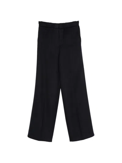 Semicouture Lilia Wool Trousers In Blue