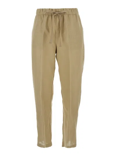 SEMICOUTURE SEMI COUTURE ELASTIC WAIST DRAWSTRING PANTS