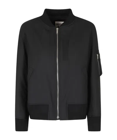 Semicouture Logo Casual Jacket In Black