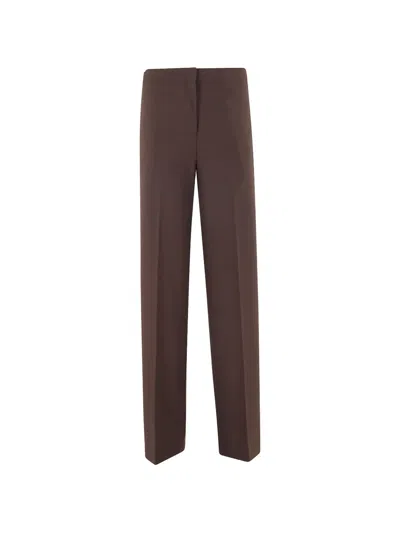 Semicouture Lolita Casual Pants In Brown