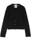 Semicouture Long-sleeve Cardigan In Black