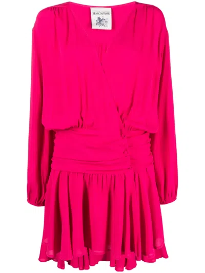 Semicouture Long-sleeve Dress In Pink