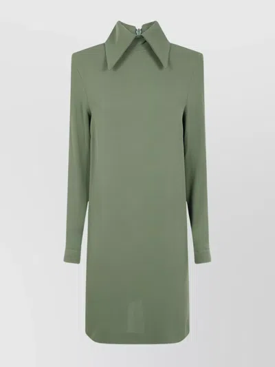 SEMICOUTURE LONG SLEEVE DRESS POINTED COLLAR