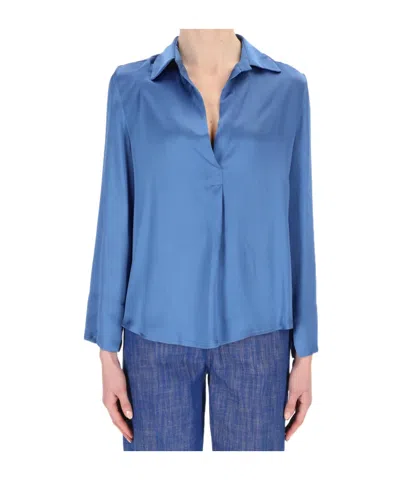 Semicouture Long Sleeve Shirt In Blue