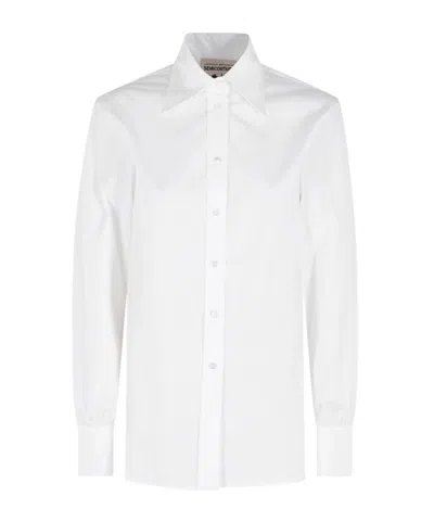 Semicouture Juana Collared Buttoned Shirt In White