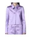 Semicouture Long-sleeved Casual Jacket In Wisteria