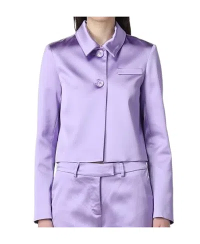Semicouture Long-sleeved Casual Jacket In Wisteria