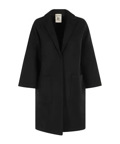 Semicouture Long-sleeved Coat In Black