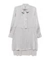 Semicouture Semi Couture Flowing Gray Midi Dress In White
