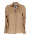 Semicouture Beige Shirt With Classic Collar And Button Closure In Nude