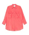 Semicouture Angelica Cotton And Silk Shirt In Pink