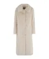 Semicouture Long Sleeves With Fur Side Pockets In Neutral