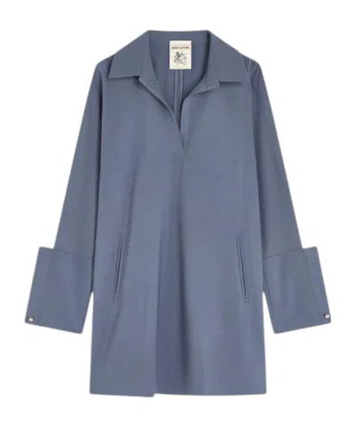 Semicouture Long-sleeve Mini Dress In Blue