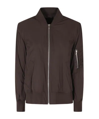 Semicouture Long-sleeve Zip-up Jacket In Brown