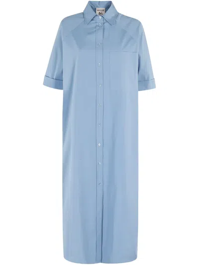 Semicouture Ludovica Midi Dress In Blue