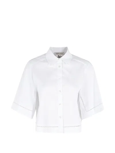 Semicouture Madelaine Embroidered Shirt In White