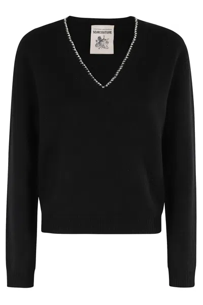 Semicouture Maglia Nahia In Black