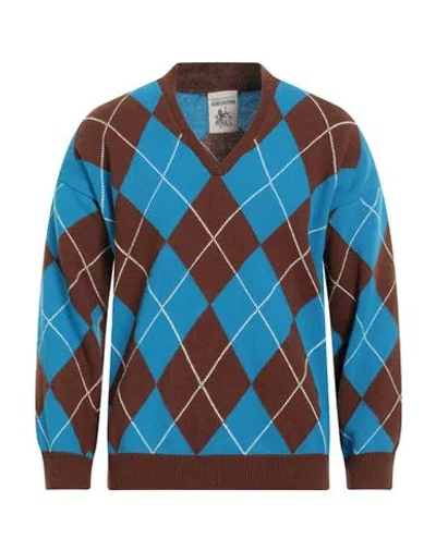 Semicouture Man Sweater Blue Size M Wool, Polyamide