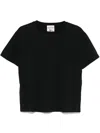 Semicouture Marina Classic Black Cotton T-shirt In Black