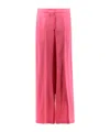 Semicouture Marlee Viscose Partial Lined Trousers In Pink