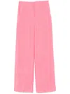 Semicouture Marlee Viscose Partial Lined Trousers In Pink
