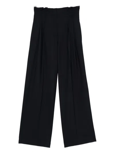 Semicouture Matisse Wool Blend Trousers In Blue