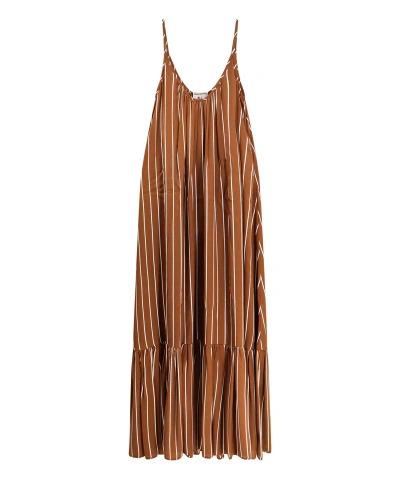 Semicouture Midi Dress In Brown
