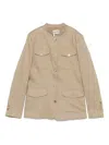 Semicouture Long Sleeve Casual Jacket In Neutral