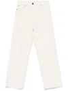 Semicouture White 'milly' Trousers In Cotton In Neutrals